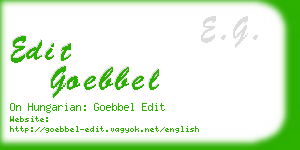 edit goebbel business card